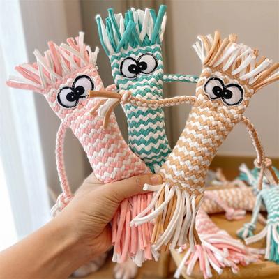 Juguete para Perro Muñeco de Cuerda de Algodón Juguete de Nudo, Chirriante, Resistente a Mordiscos, Juguete para la Dentición Para Perros Teddy y Pequeños a Medianos, Suministros para Mascotas