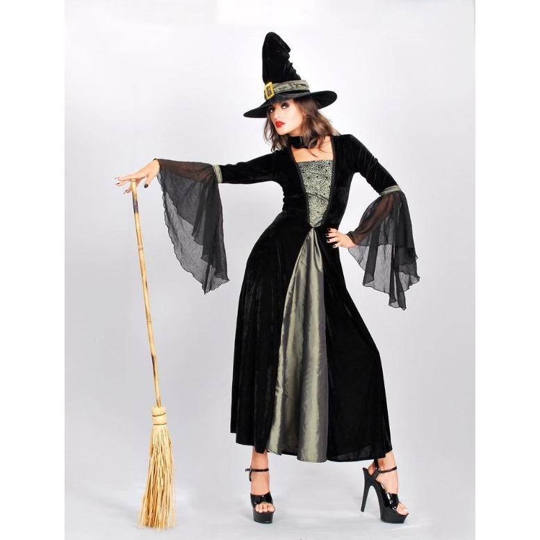 

Halloween Witch Costume, Witch Dress Game Uniform Temptation Nightclub DS Costume M
