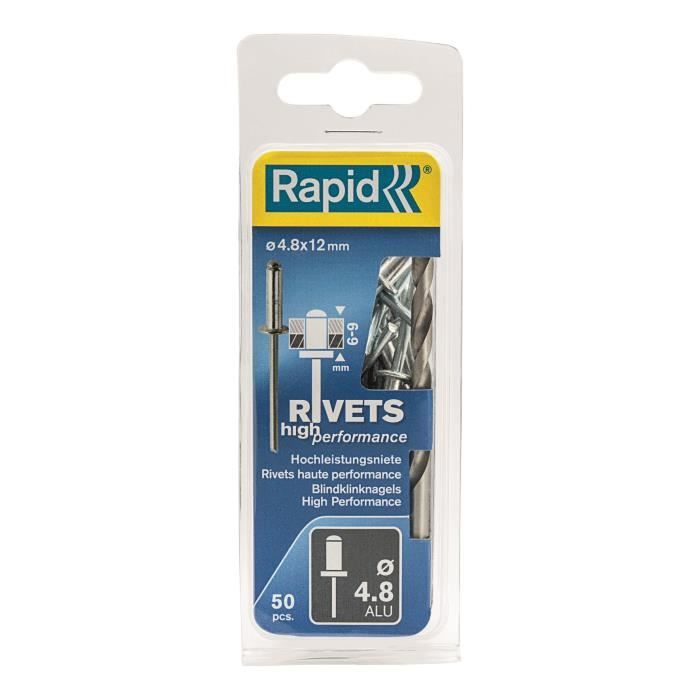 RAPID Rivets Hautes Performances 4,8x12mm En Alu