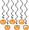 Spiral Pumpkins Halloween Hanging Decoration 6 Pcs