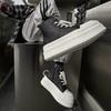 Height-increasing muffin thick-soled high-top board shoes men's couple canvas American high-street locomotive derby shoes 18456-J