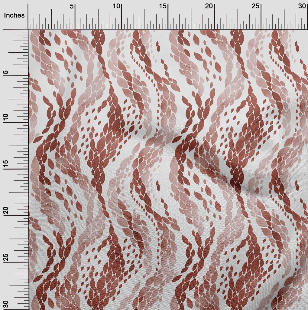 oneOone Cotton Flex Brown Fabric Abstract  Sewing Material Print Fabric By The Yard 40 Inch