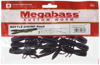 Megabass Worm Worm Genuine BOTTLE SHRIMP (4inch) Cinnamon Blue Flake