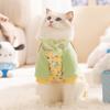 Fleece and thickened thermal bib full of printed four-legged cotton-padded clothes into kitten thermal cat clothes