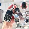 3 Buttons Tpu Shell Holder Keychain Car Key Case Cover For Honda Brv Br-V Hrv Hr-V Shuttle Gp8 Fit Lucky Vezel City Civic Jazz
