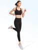Yvette Sports No Front Sweat Quick Adjustable High 3D Integrated XL Black Bra, Bounce, Opening, Women's, Mesh, Absorbent, Drying, Straps, Underarm,