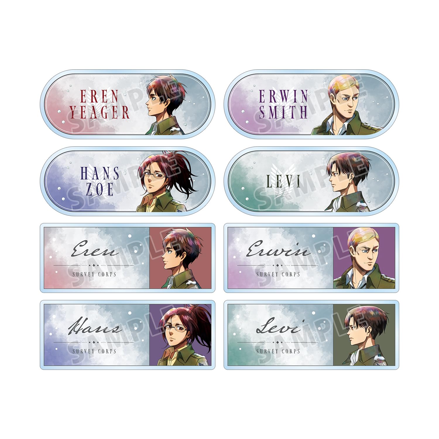 

Атака титанов Оригинальная иллюстрация Зимняя прогулка Торговые акриловые именные таблички Коробка из 8 шт. Вер.