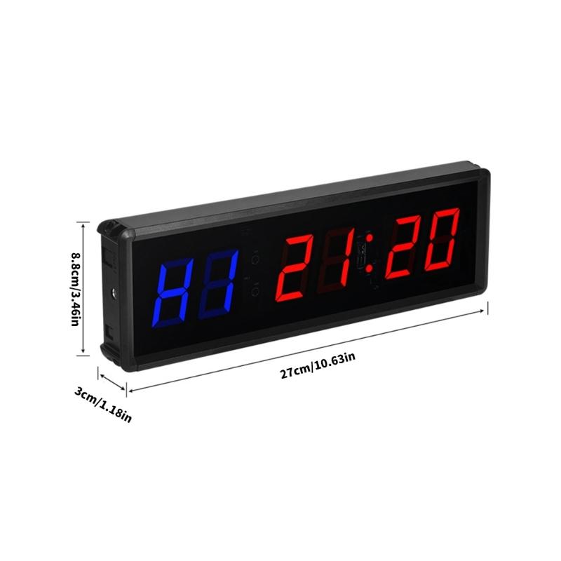 Timer Professionale per Palestra Con Telecomando Orologio Digitale 12/24H Cronometro Conto alla Rovescia Per Allenamento Fitness