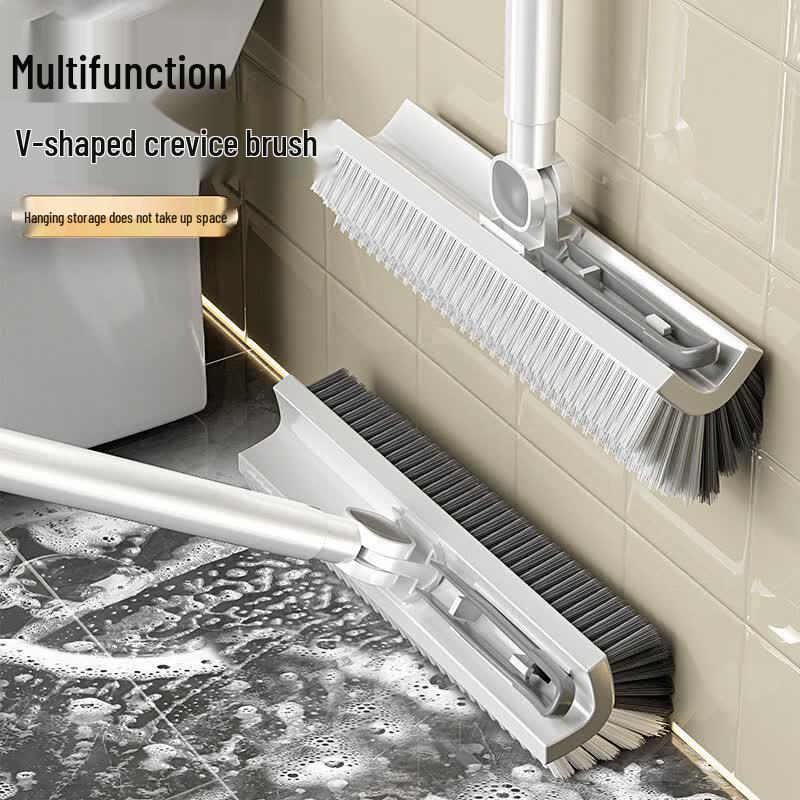 V-Shaped Long-Handle Bathroom Floor & Grout Brush