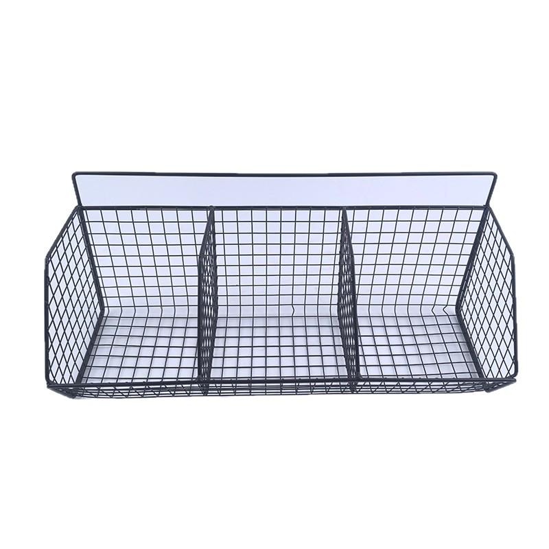 Adhesive No-Drill Hanging Storage Basket for Kitchen and Bathroom