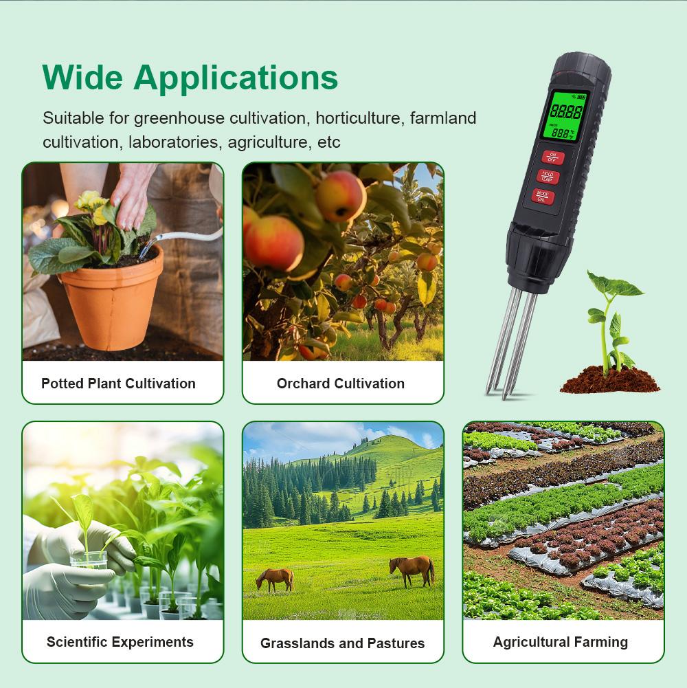 New Arrival 3 in 1 Garden Soil EC Moisture Temperature Meter Potted Plants Soil Moisture Tester Potted Soil EC Detector