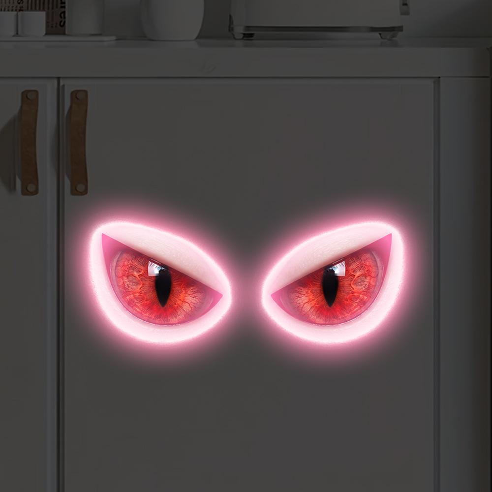 3D Sticker of Demonic Eyes for Toilet, Waterproof Wall Sticker for Bathroom, Toilet Cover Decoration Sticker