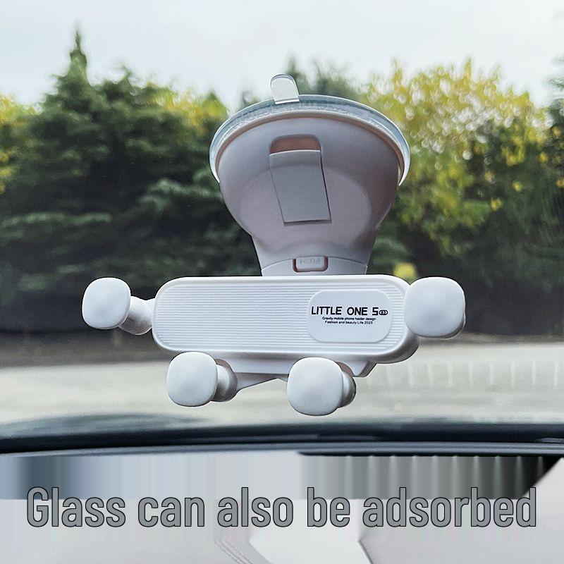 Strawberry Bear Magnetic Car Phone Holder with Firm Suction - Cute Interior Navigation Accessory