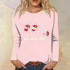 Women's Loose Comfortable Casual Fashion Round Neck Christmas Print Long Sleeve Hoodie