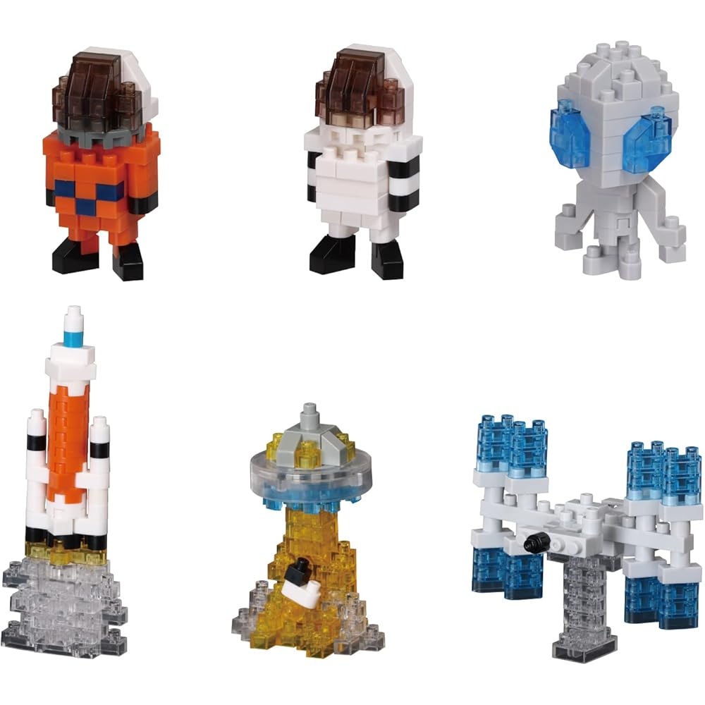 Kawada Nano Block Mini Nano Space Collection Box 1 Box = 6 Pieces All 6 Types