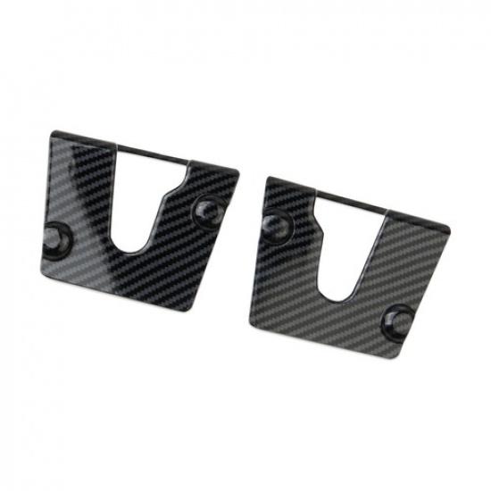 Carbon Fiber Style Door Lock Cover Buckle Trim For Chevrolet Corvette C6 2005+