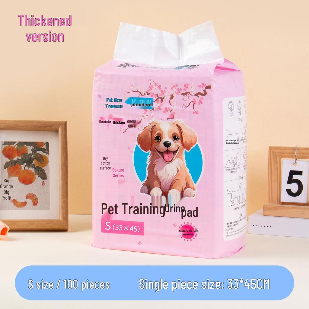Kirschblüten-Einweg-Haustier-Urinmatte - Saugfähige, Dicke, Geruchshemmende Matte für Katzen und Hunde