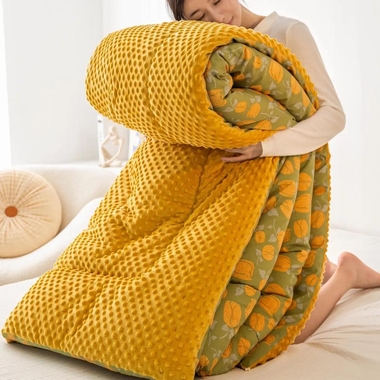 

New A-class Retro Double Yarn Bean Velvet Winter Blanket Core, Fast Heating Warm Blanket, Four Seasons Spring and Autumn Quilt 110x150cm 1490g