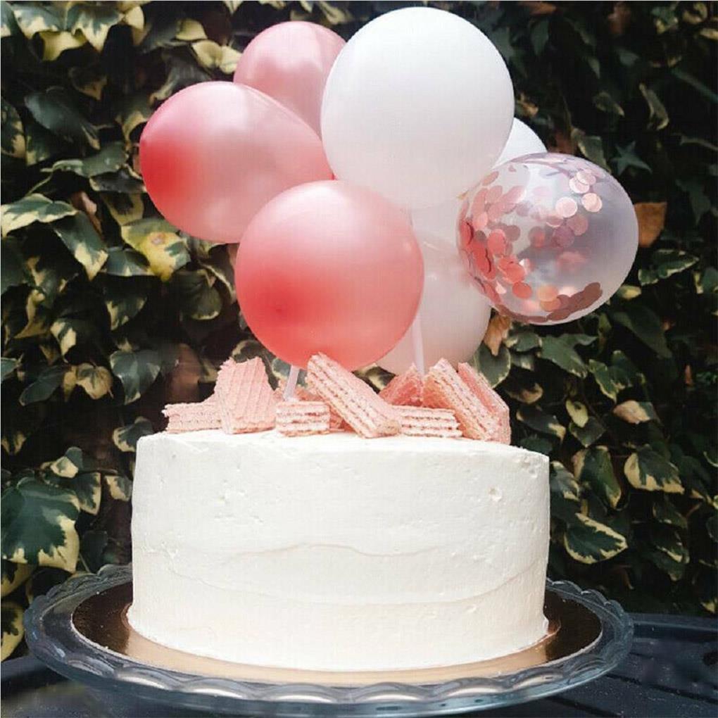 15pcs/Set Balloon Cake Topper Wedding Birthday Baby Shower Party Decor