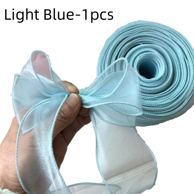 

5M Organza Ribbon Wavy Edge Mesh Ribbon Strip DIY Bouquet Wrapping Supplies Handmade Bow Crafts Material Festival Party Decor 5M