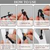 12Pcs Universal Zipper Repair Kit Quick Instant Detachable Zipper Head Replacement Zipper Slider Pull For 3 Different Size