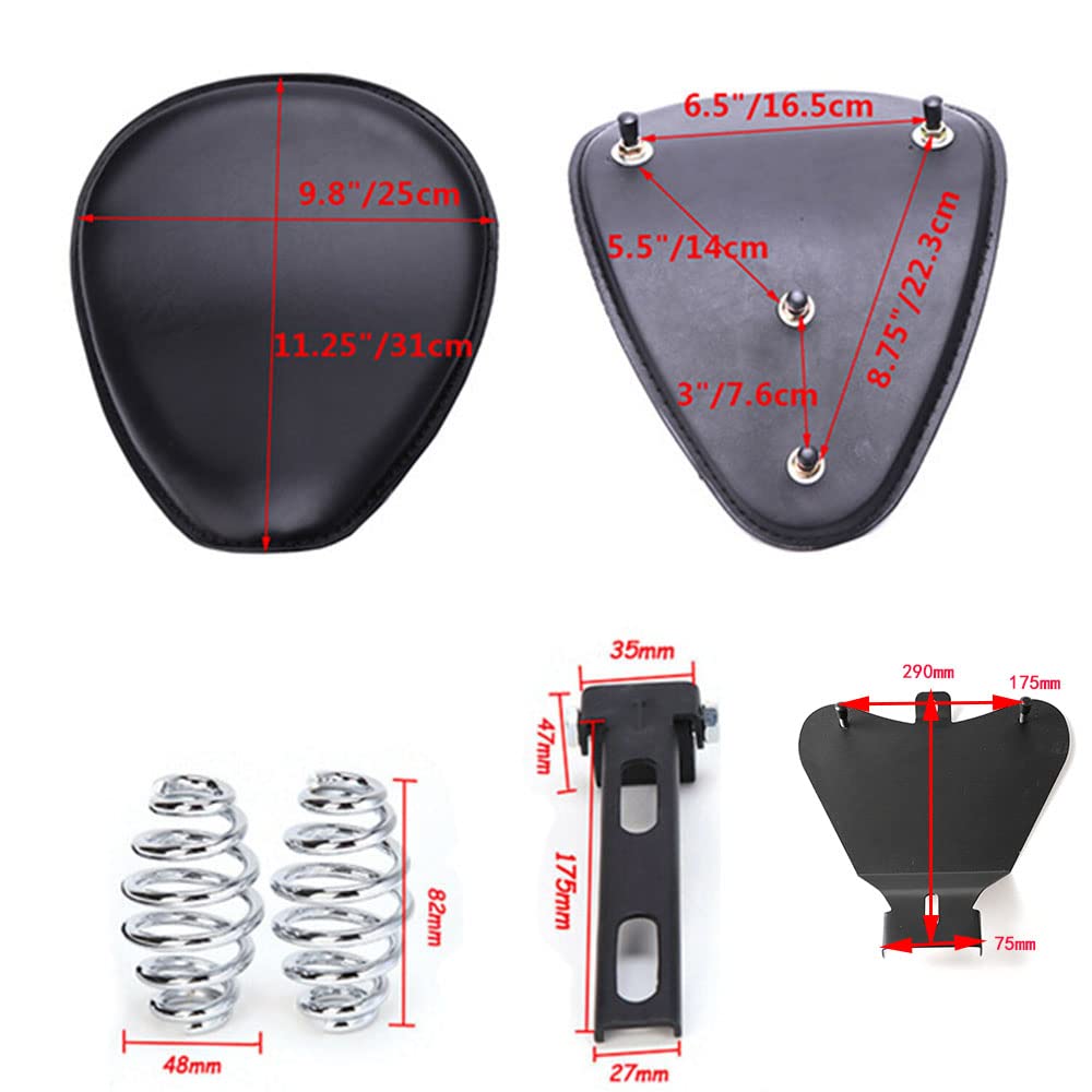 YBJP Solo Seat Spring Bracket Base Kit for 48 Sportster XL883 1200 (Style 2)