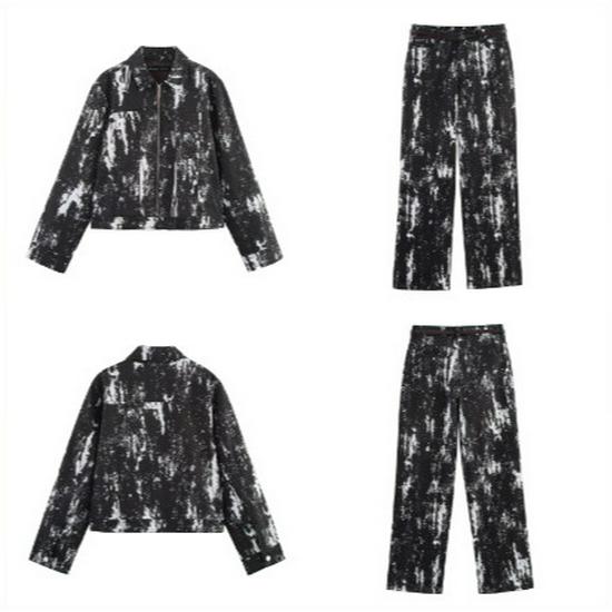 

Spring 2025 Women s Animal Print Jacket and Pants Set - Style 82086 XS