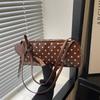 PU-Leder Polka Dot Schultertasche Große Kapazität Umhängetasche INS Tragetasche Damen