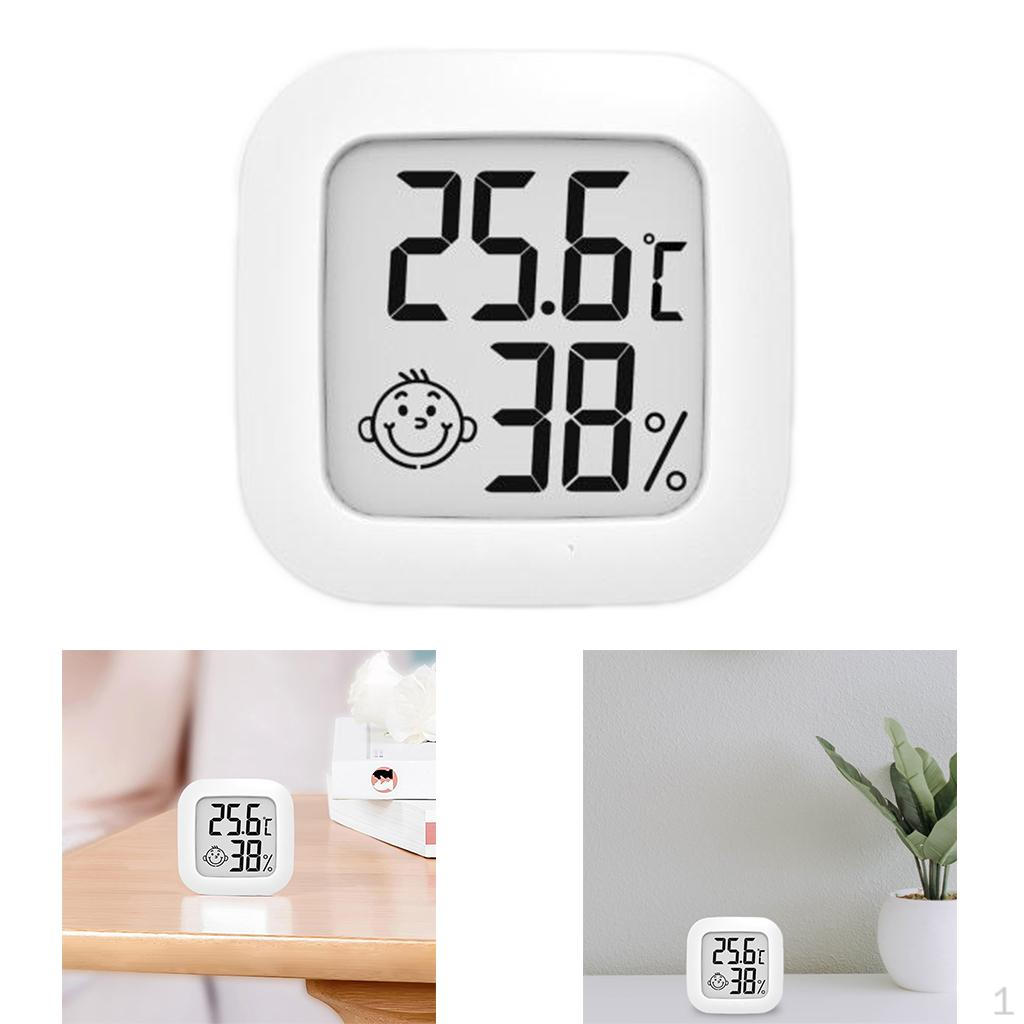 Electronic Temperature Humidity Meters Indoor Hygrometer LCD Display for Humidors, Greenhouse,