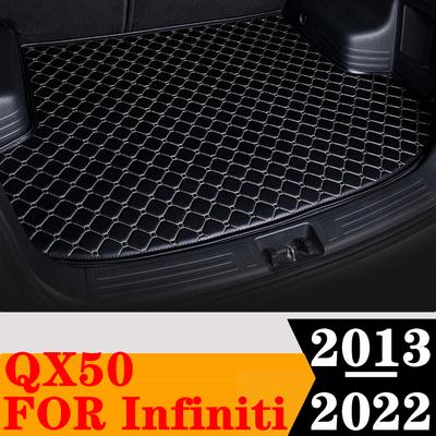 Sinjayer Car Trunk Mat Waterproof AUTO Tail Boot Carpets Flat Side Cargo Carpet Pad Liner For Infiniti QX50 2013 2014