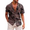 Men's Hawaiian Printed Button Short Sleeve Shirts Men's Casual Fashion Short Sleeve Shirts