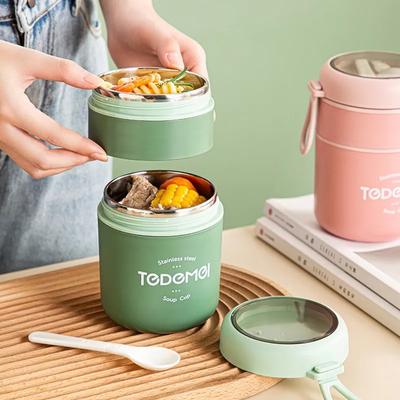 Edelstahl Vakuum Tasse Suppe Lunchbox Lagerung Wärmer Mit Löffel Lebensmittel Thermo Jar Isolierte Suppe Thermos Container Kühler