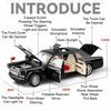 1:24 Hong Qi H9 Cars Toys Miniature Models Alloy Diecast 6 Doors Opened Pull Back Parade Vehicles for Adult Collectible Gifts