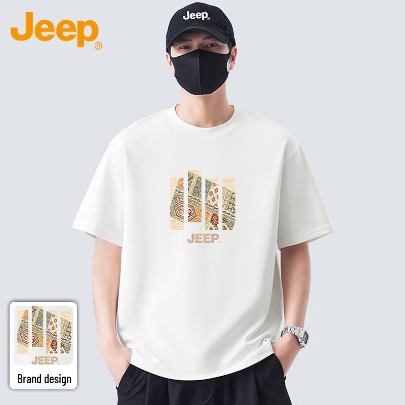 JEEP Men s Lightweight Summer Casual Printed Short Sleeve T-Shirt L
