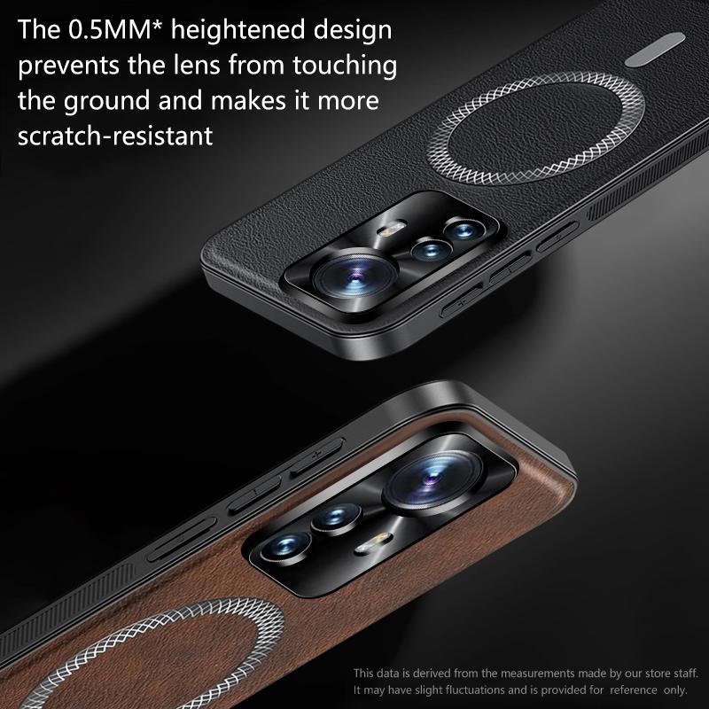 For Xiaomi Mi 12 Pro 12S Pro Case Magnetic Elegant Leather Wear-Resistant Lens Fully Covered Non-Slip Grip Edge Cover Shell