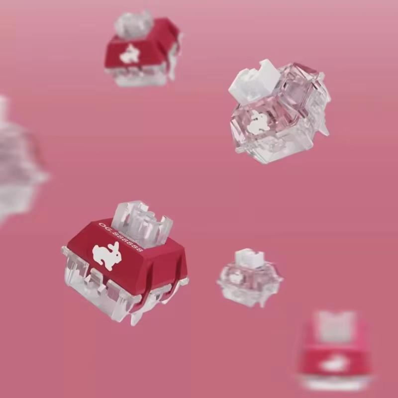 TTC RGB Rabbit Switch Top notch Silent Switches Transparent Rabbit 42g Linear Mechanical Keyboard Fast Switch Fine lubrication