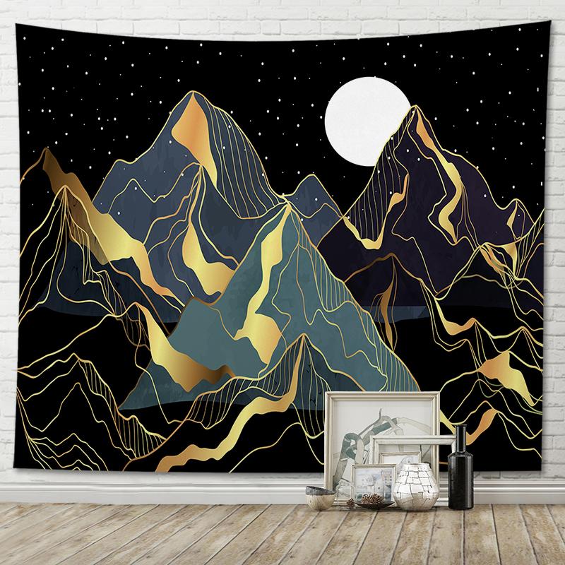 Beautiful Tapestry Room Decoration Abstract Mountain View Home Wall Hanging Background Cloth