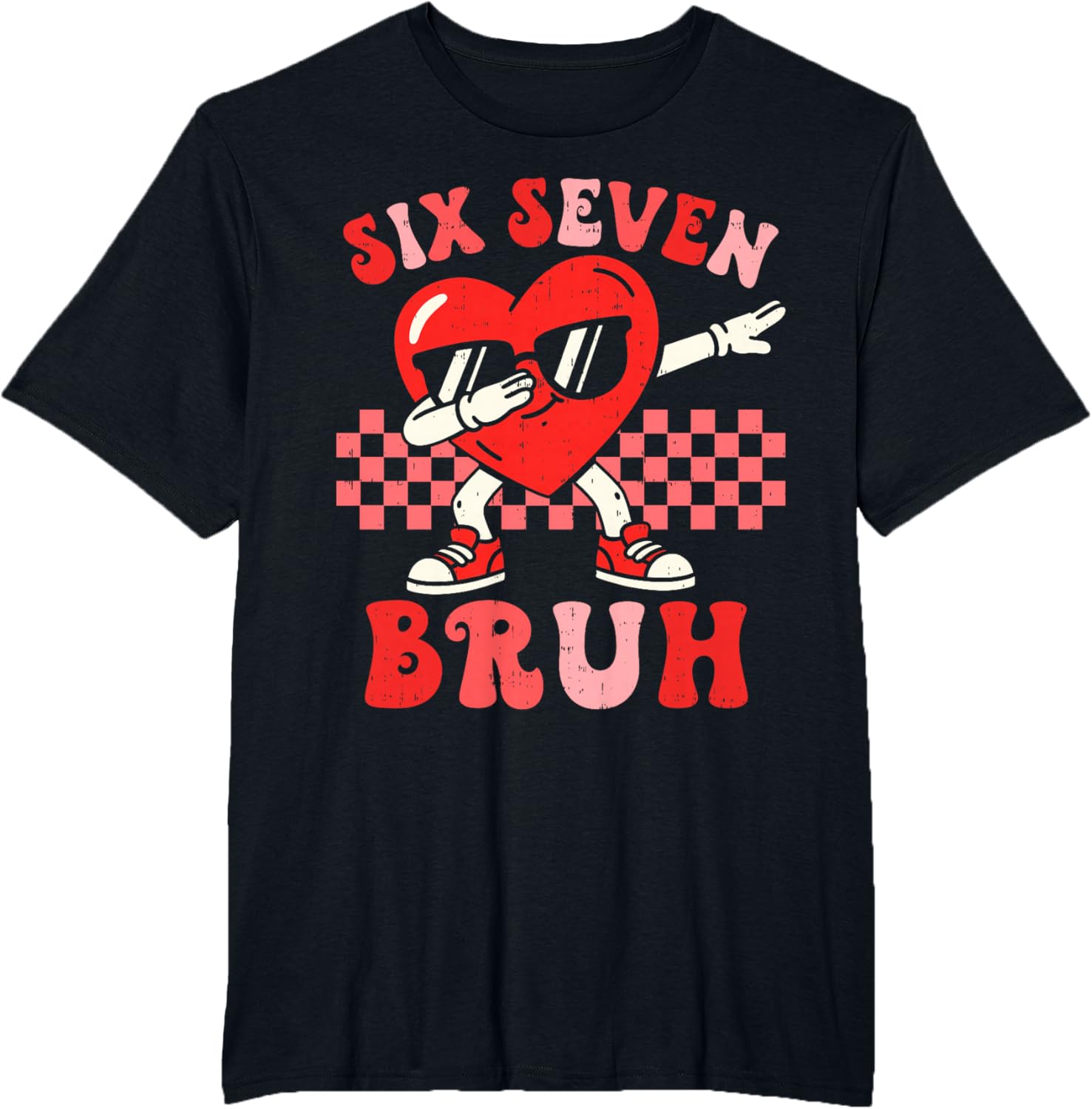 

2026 New Six Seven Meme Cool Valentine’s Day T-Shirt Men s and Women s Pure Cotton T-Shirt Fashion Casual Couple s Clothing -... S разноцветный