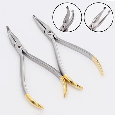 Dental How Plier Straight + Curved Orthodontic Straight Arch Wire Holding Pliers Stainless Steel Dental How Pliers Forcep