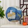 20cm Chinese Style Printed Round Lantern Waterproof Cloth Outdoor Decor Hanging Lantern For New Year Wedding Festival Decoration