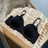 Damen kabelloser Push-Up nahtloser Halbschalen-BH für kleine Brüste