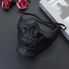 Totenkopfmaske Horror Halbgesichts-Skelettmaske für Halloween Karnevalsparty Jagdspiel CS Cosplay Requisiten Totenkopf-förmiger Gesichtsschutz