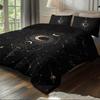 Sonne und Mond Bettbezug Kissenbezug Sonne und Mond Digitaldruck Schleifen Bett Dreiteiliges Set
