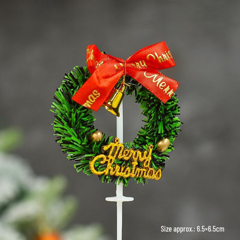 Popular Soft Glue Christmas Cake Ornaments: Santa Claus & Snowman Inserts for Holiday Party Desserts