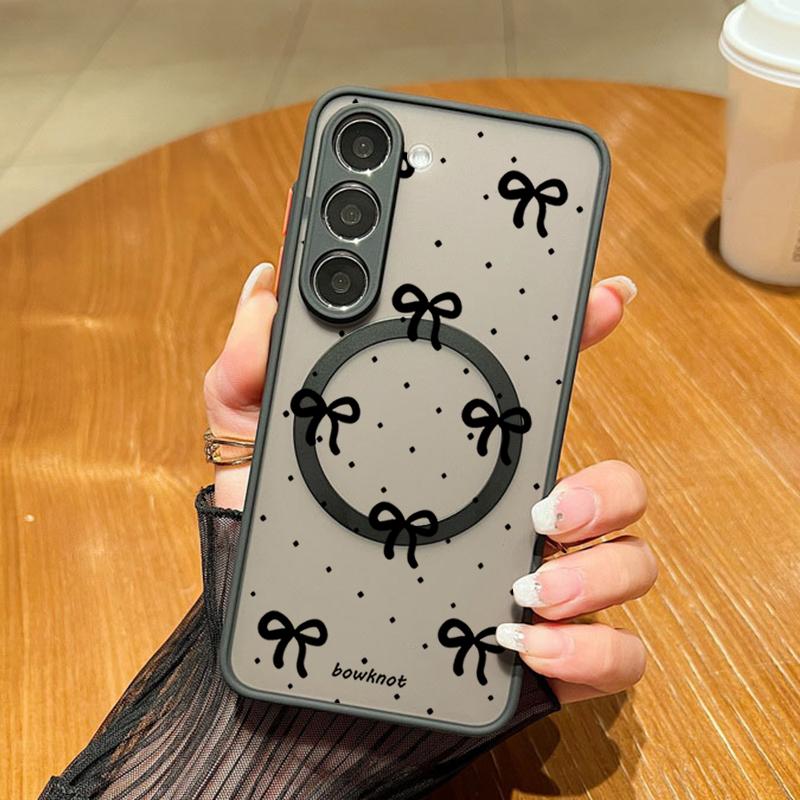 Colorful Bowknots Pattern Case For Samsung Galaxy S26 Ultra S25 S24 Plus S23 S22 S21 FE Magnetic For Magsafe Matte Cover