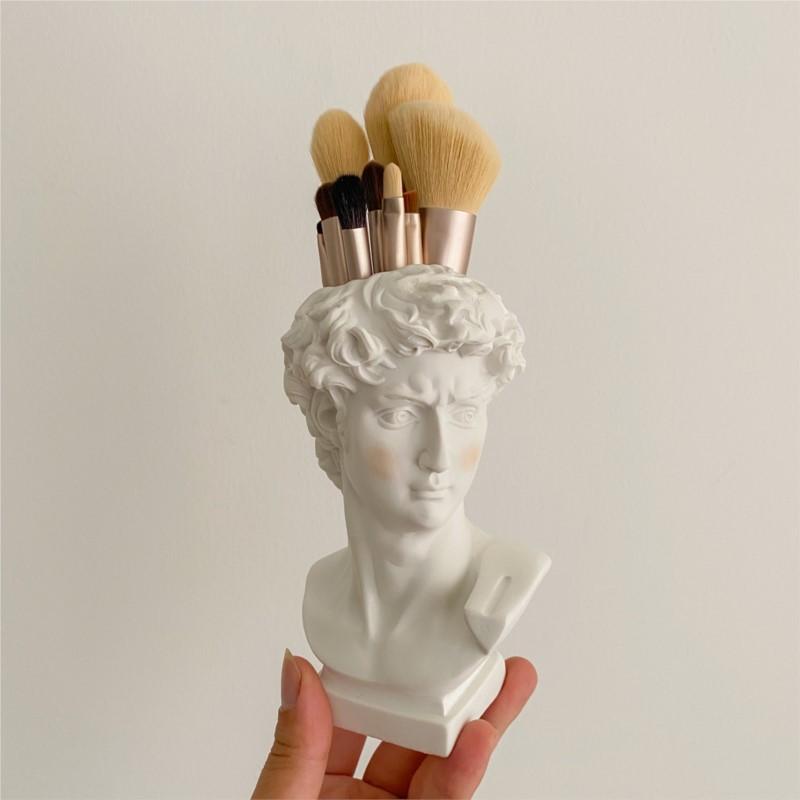 ResinDavid Vase Face Head Interior Decorative Flowerpot Modern Jars Home Decoration Flower Arrangements Desktop Art Sculpture
