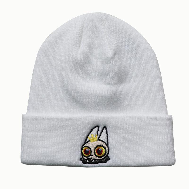 Unisex Fashion Cartoon Game Bunny Embroidered Knit Hat Autumn Winter Outdoor Warm Hexagonal Woolen Hat Cold Weather Hat