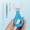"U-Shaped Silicone Toothbrush & Toothpaste Set for Kids Ages 2-12"