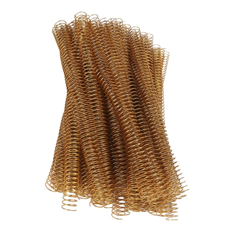100Pcs Spiralbindung Spule 170 Blatt Kapazität Wirbelsäule Kamm 19mm Durchmesser 48 Zähne 4:1 Tonhöhen-Set-Kit für A4 Gold
