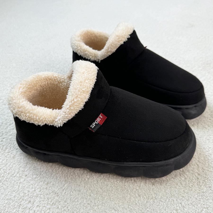 Fashion Litfun Warm Fluffy Men Cotton Shoes Outdoor Antiskid Fur Plush Fashion Men Shoes Winter New Indoor Soft Sole Fuzzy House Slipper
